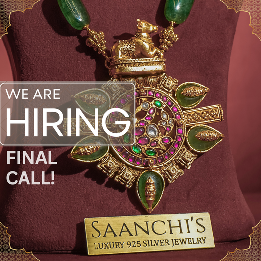 Hiring for Counter Sales Executive at Saanchi's Silver